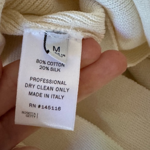 ROSETTA GETTY Slash Panel Skirt Finge in Cream Size Medium $1650 NWT - Picture 6 of 6